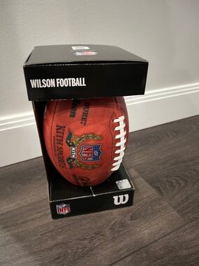 Wilson Brown Football with White Laces and NFL Crest